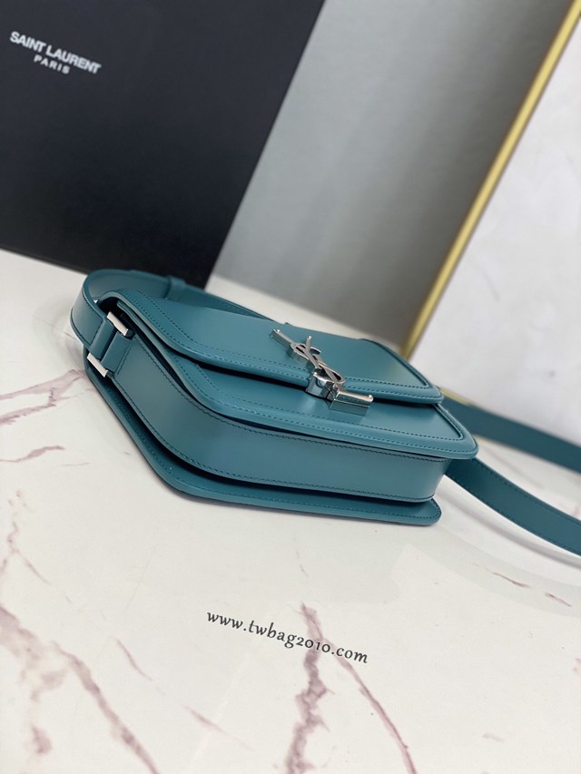 YSL专柜款女包 聖羅蘭經典款MONOGRAM金屬旋扣小號郵差包 YSL肩背斜挎包 634306  jjh1080